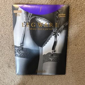 Frederick's of Hollywood Nude Lace Garter Stockings